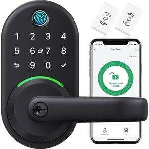 Smart Door Handle Lock with Keypad: Yamiry Fingerprint Smart Knob - Keyless NIB